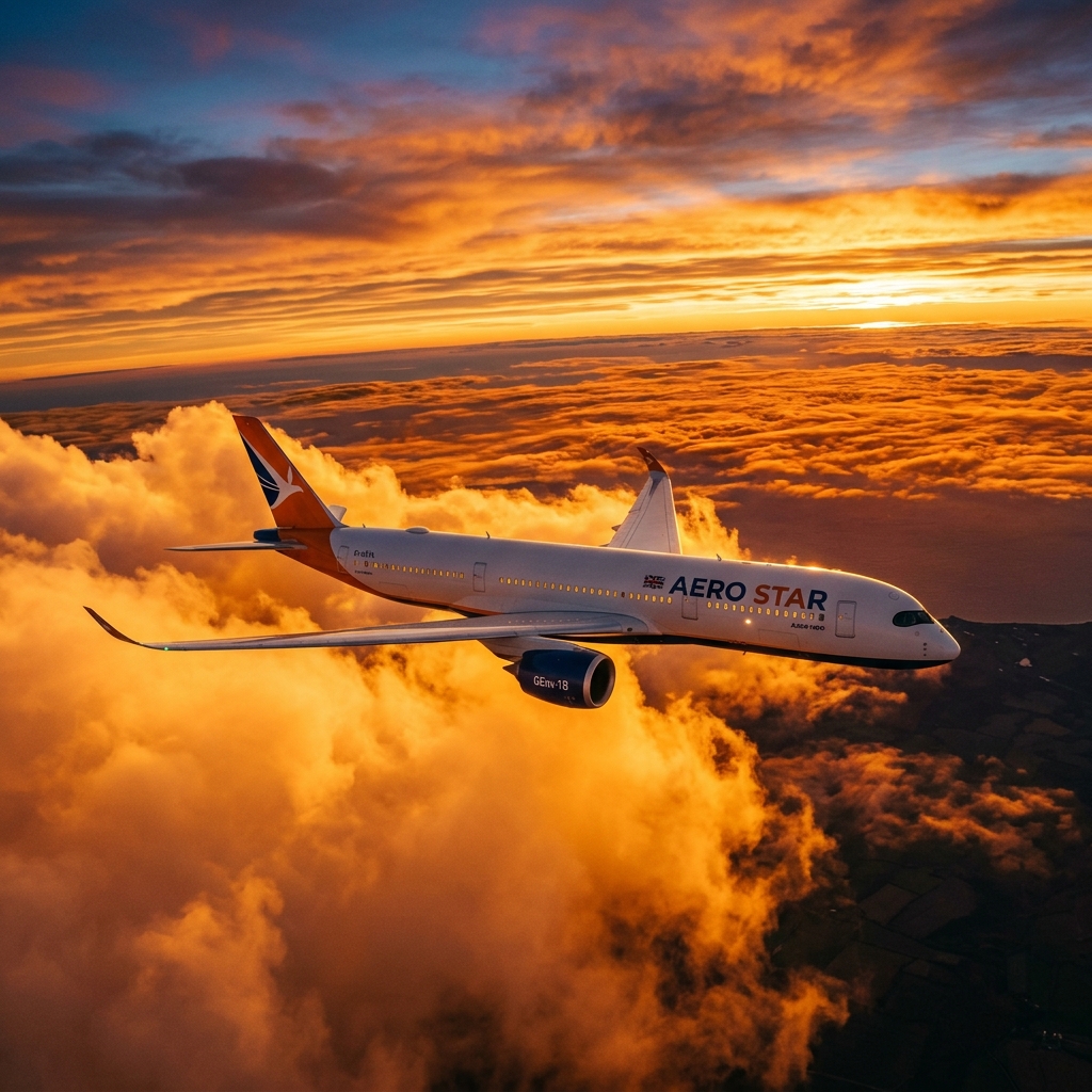 Commercial passenger airplane flying to find cheap flights abroad